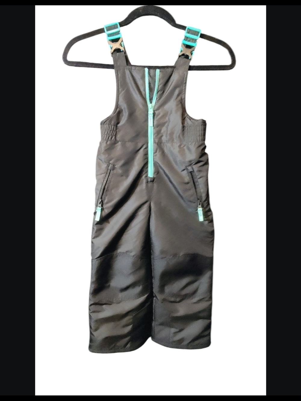 Champion Black Snow Bibs with Mint Trim